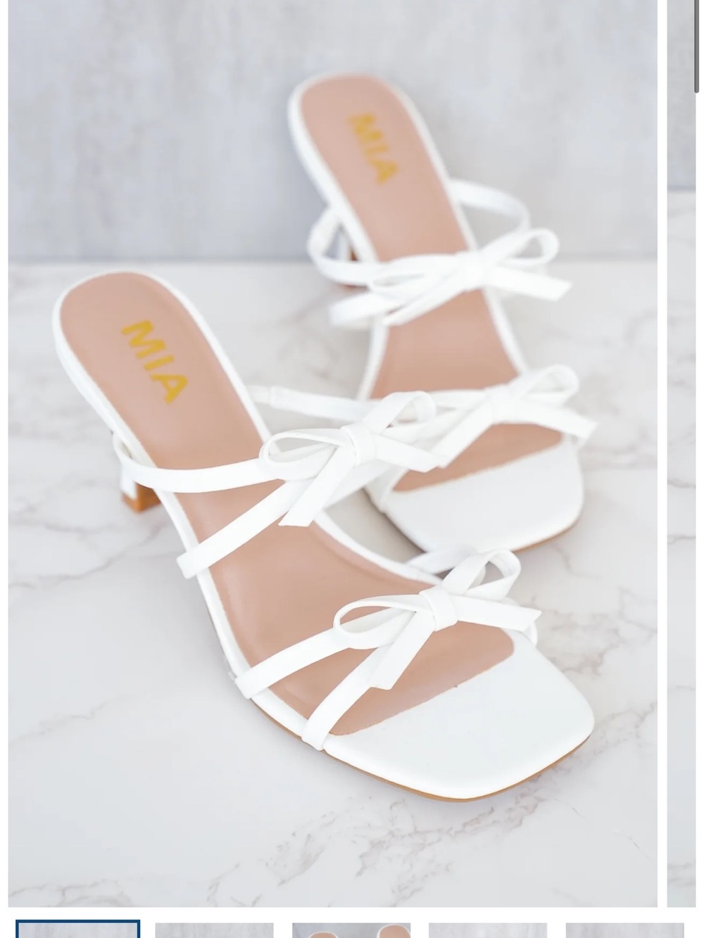 MIA Strappy High Heel Sandals with Bow Detail